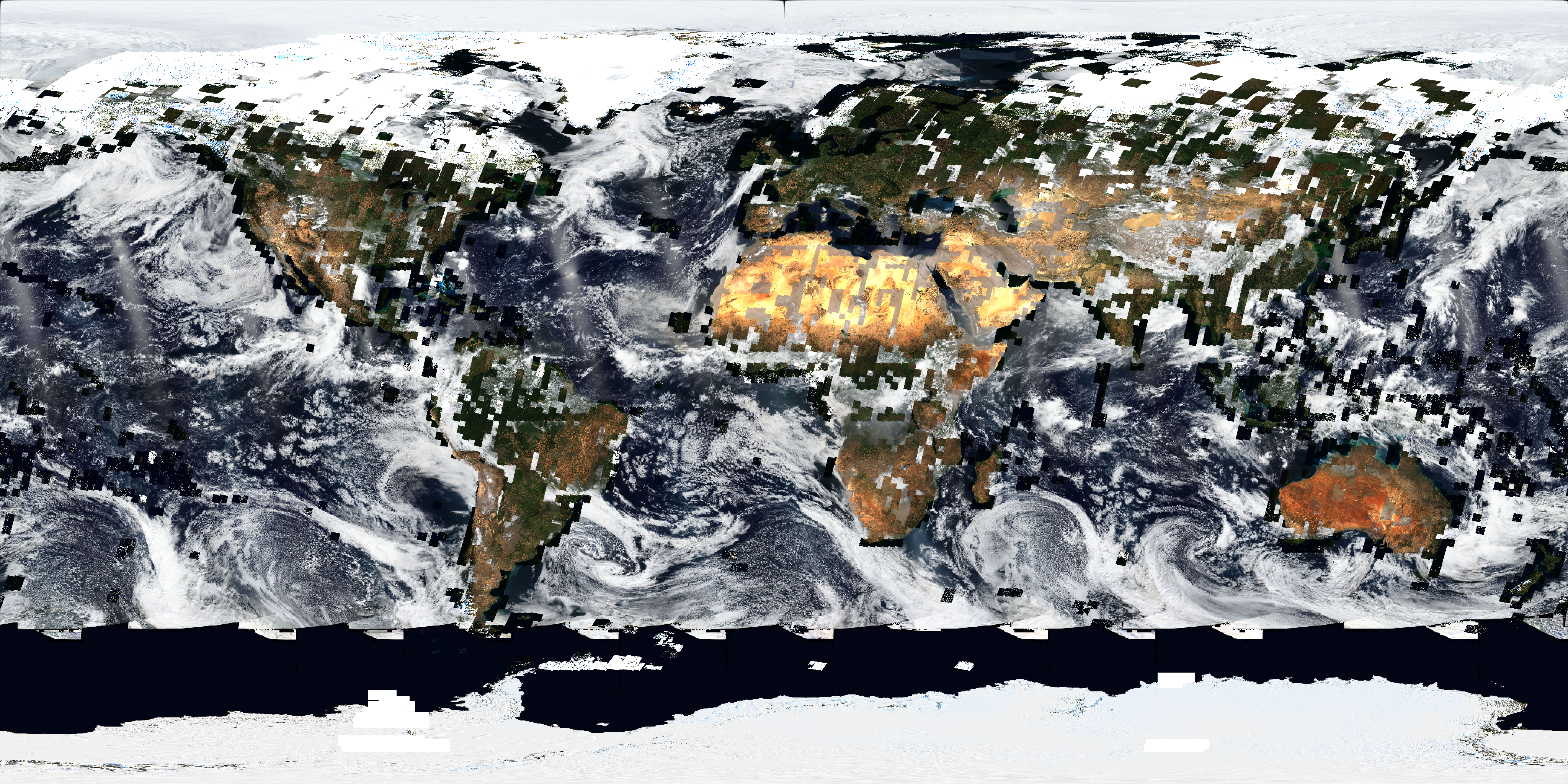 A global composite made from Landsat satellite imagery